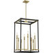 Union Estates 8 Light 18 inch Coal And Soft Brass Pendant Ceiling Light